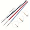 3pcs Set of Three Fine Line Nylon Brushes with Wooden Handles for Watercolor, Oil, And Acrylic Painting
