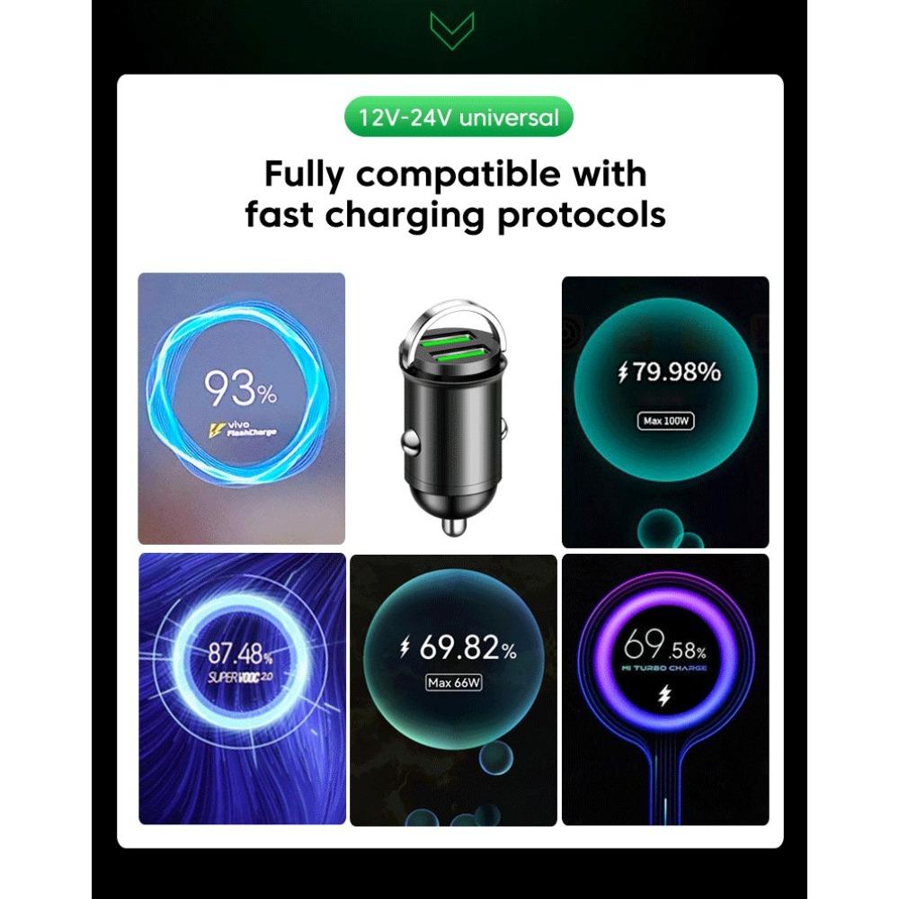 PD 200W USB Car Charger Fast Charging Auto Mobile Phone Adapter QC 3.0