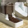 Automatic Large Capacity Gravity Pet Food Feeder Water Dispenser Set Transparent Storage Tank Cat Dog Food Water Dispenser Combo