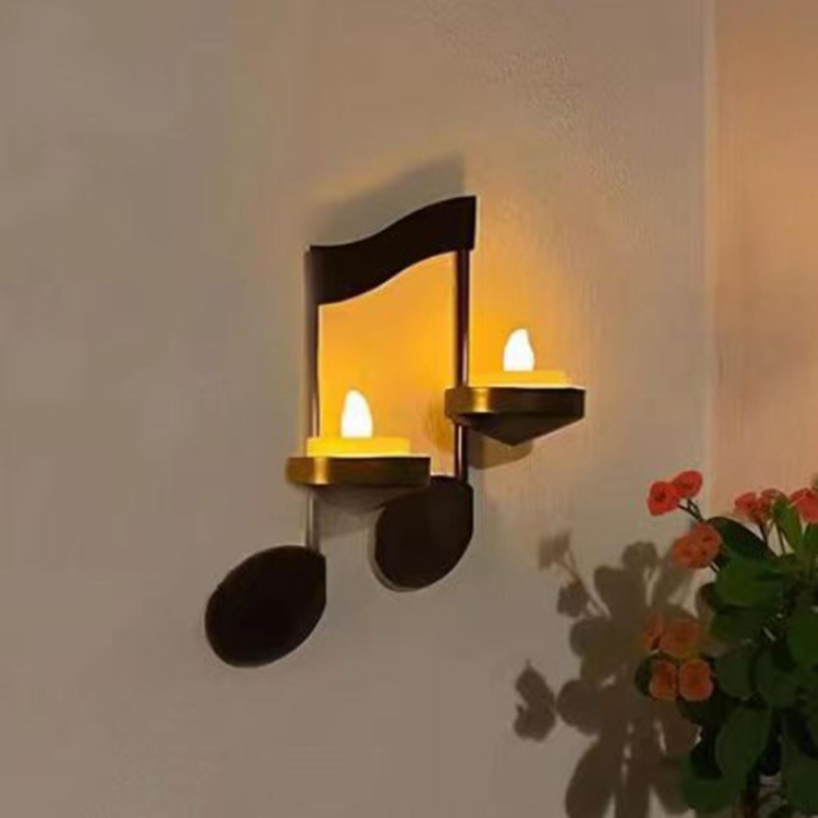 

Подставка для свечи, металлический домашний декор, черный держатель для музыкальных нот, подсвечник