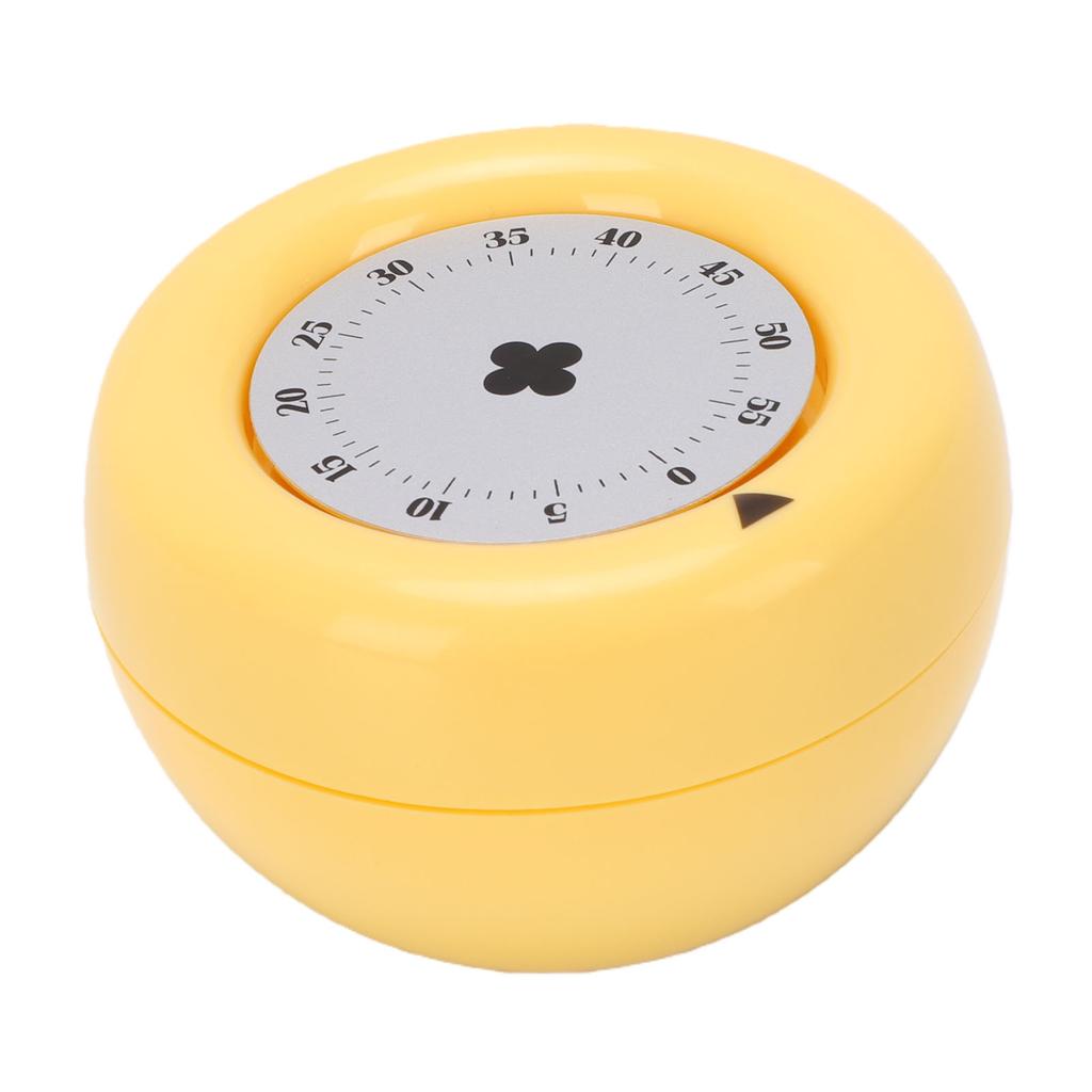 Kitchen Visual Timer Magnetic Visual Cooking Mechanical Timer with Loud Alarm for Nap Alarm Study Reminder Creamy Yellow