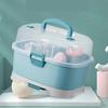 Handheld Baby Bottle & Tableware Storage Box with Dustproof Drying Rack