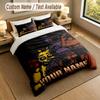Custom Name Text Bedding 3Pcs Set,Five Nights At Freddy’s 1 Duvet Cover 2 Pillowcases Soft Bed Linen For Gift