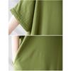 Dimanaf 2025 Summer Plus Size Cotton Dress Basic Women Vintage Casual Loose Long New Solid Dress Maxi