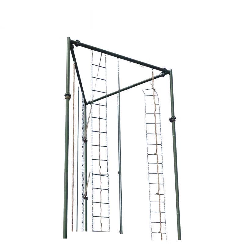 Three-Sided Climbing Frame with Rope & Ladder