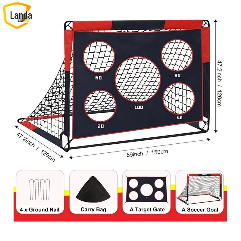 Landa Portable 2-in-1 Soccer Goal & Net
