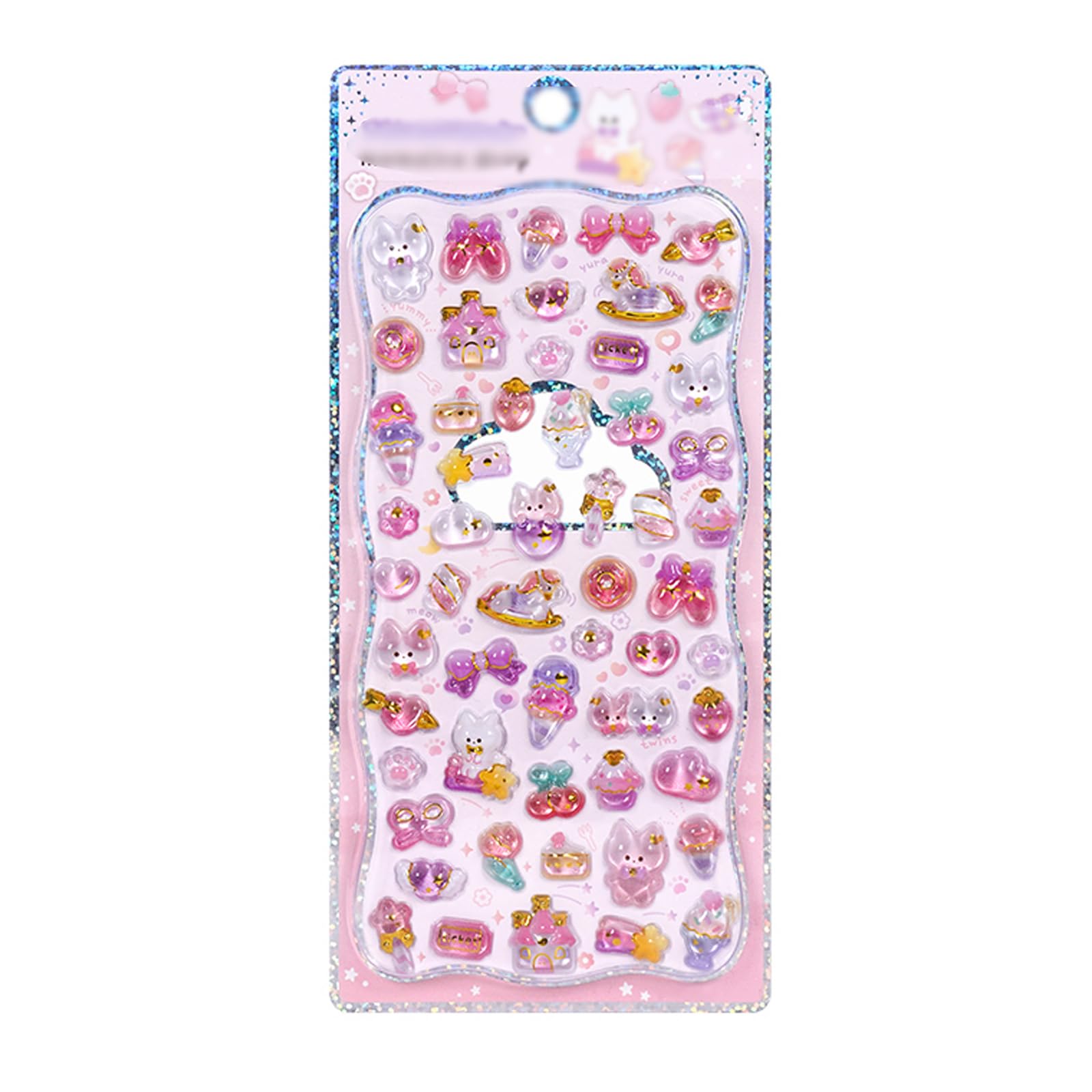 

wjxxwj 3D Glitter Stickers Acrylic Crystal Drop Resin Handbag Water Bottle and Phone Case Decoration for Girls Craft Supplies BKE-12
