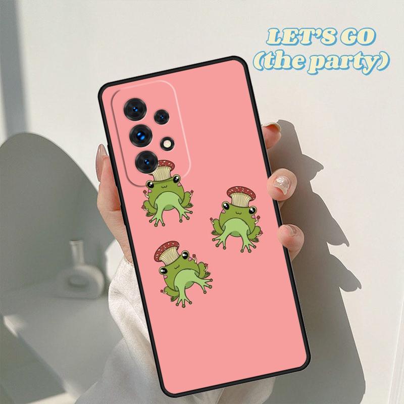 mushroom frog Cartoon phone case For Samsung Galaxy A42 A31 A40 A51 A71 A32 A80 A91 A52 A72 A73 A20e A21S A50 A70 A11 A12 Cover