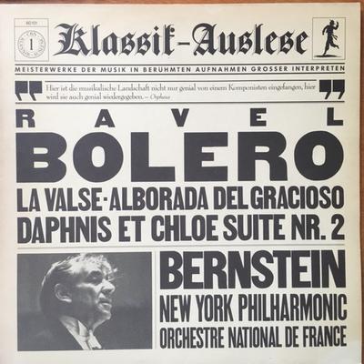 LP Record LEONARD BERNSTEIN CONDUCTING THE NE Bolero La Valse Alborada Del Gr 60101 CBS 1981 Germany Classical Used