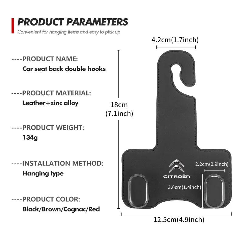 Car Back Seat Hook Headrest Hanging Rear Row Storage Hanger For Citroen C5 C1 C2 C6 C4L DS3 DS4 DS5 C-Elysee Grand Berlingo