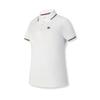Fila Athletics Tennis Series Soft Comfortable Casual Versatile Short Sleeve Polo Shirt Women Tops Jade-White A11W523133F-WT