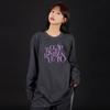 ASTRAL PROJECTION Big Logo Oversized Long Sleeve T-Shirt_Charcoal