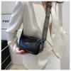 Soft Faux Leather Large Capacity Casual Shoulder Bag Simple Solid Color Crossbody Handbag