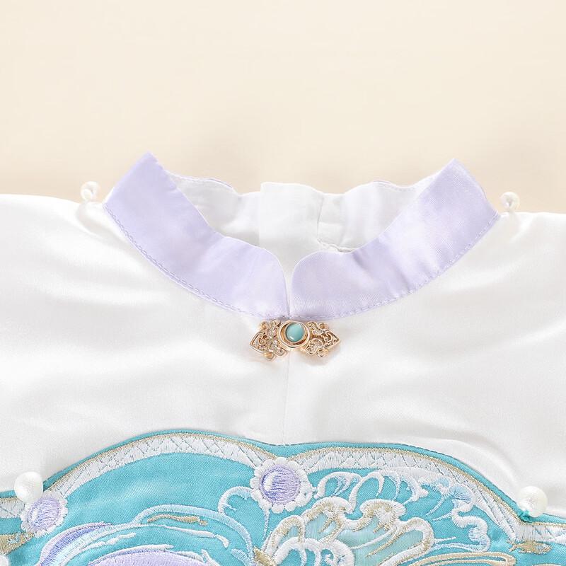 Vestido Hanfu de Malla Nuevo Estilo Chino para Niñas Mengtejiao