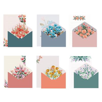 Office Wedding Gift Invitation Letter Pad Greeting Card Flowers Envelope Letter Paper Writing Paper