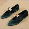 New Luxury Fashion Pointed Toe Mary Jane Shoes New Comfortable Elegant Loafers Flat Single Shoes Women Zapatos De Mujer