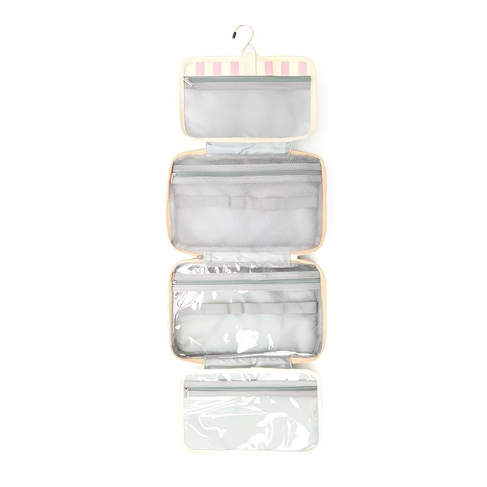 Striped Travel Storage Bag Large Capacity Clothing Bag Carrying Case Make Up Bag Home