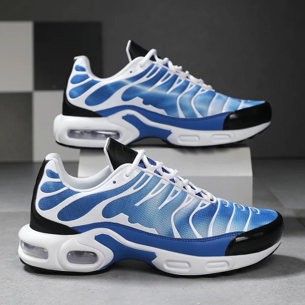 Mesh Lace-Up Ultra-Light Running Shoes Air Cushion Breathable Mesh Casual Sports Shoes for Men and Women