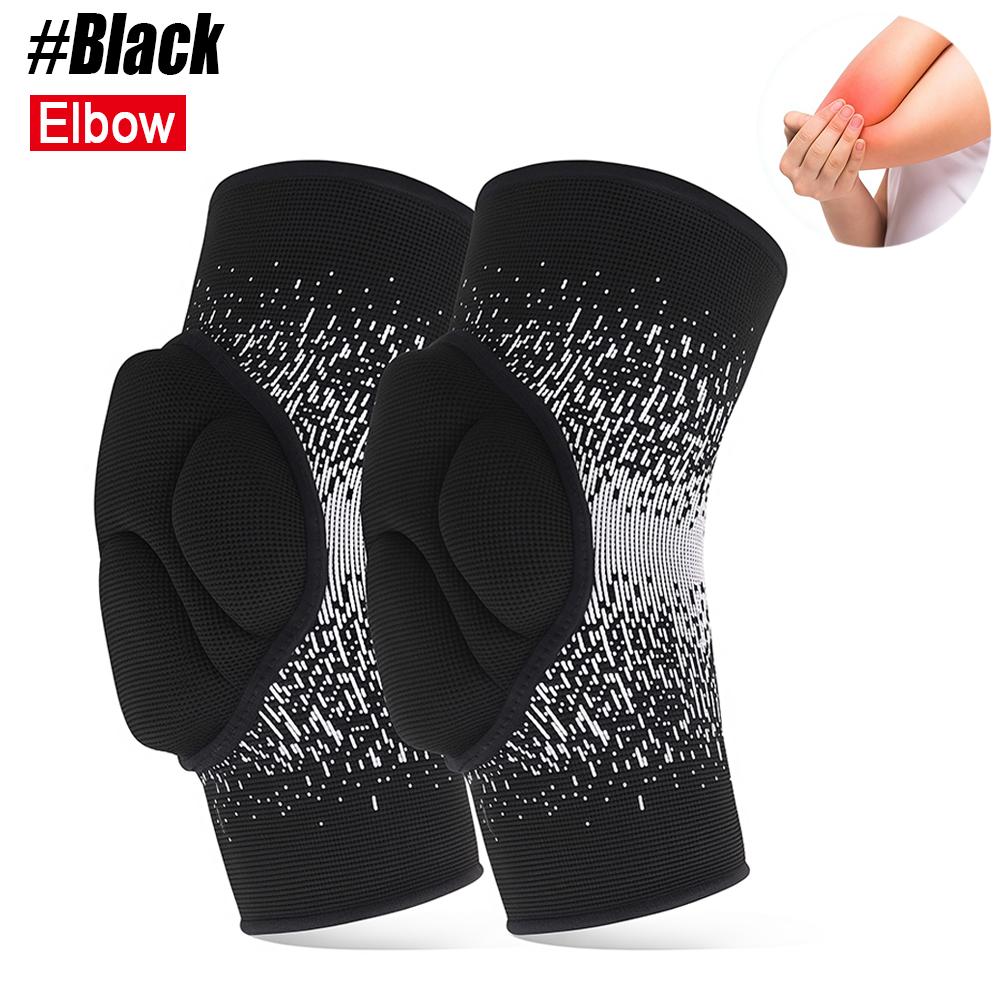 

1Pair Anti-Collision Elbow Knee Pad Leg Sleeve with Thick Sponge for Volleyball Basketball Gardening House Cleaning Construction M