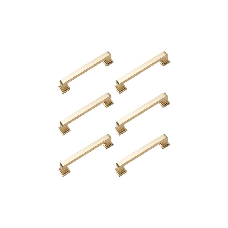 Strong Zinc Drawer Pulls with Heavy Duty Construction 6pcs for Longevity in Kitchens & Bedrooms High Use Zones