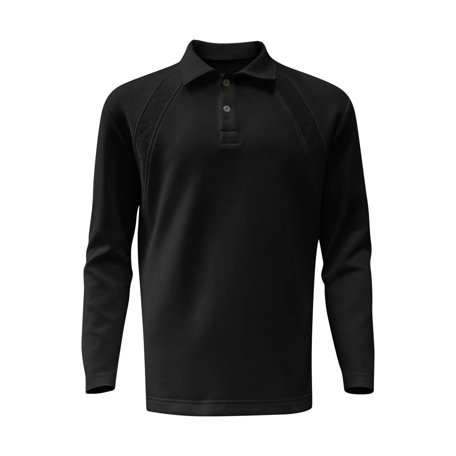 

Мужской однотонный топ с лацканами на пуговицах, повседневная спортивная футболка с длинным рукавом облегающего кроя M