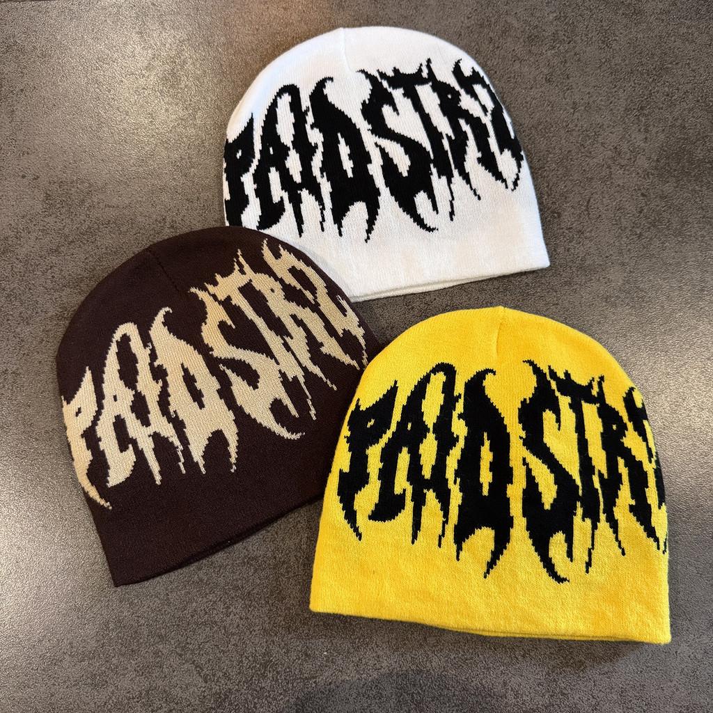 Urban Style Alphabet Beanie For Men Women Winter Knit Cap With No Warmth Brim