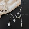 Silver long earphone pendant necklace fashionable and versatile 2026 new sweater chain autumn and winter niche high-end accessories