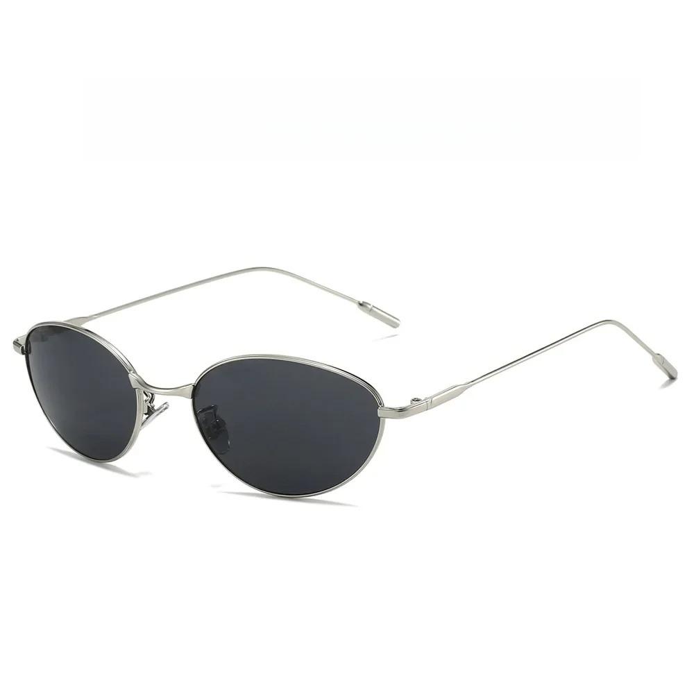 Korean Gold Cat Eye Sunglasses Shaped Frame for For Women Ultra Light Anti Blue Light Flat Lens Temperament Sunglasses Gafas De Sol
