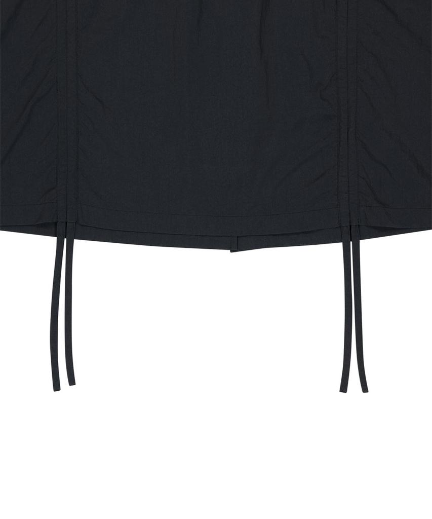 OFFGRID Nylon Shirred Panel Skirt - Black