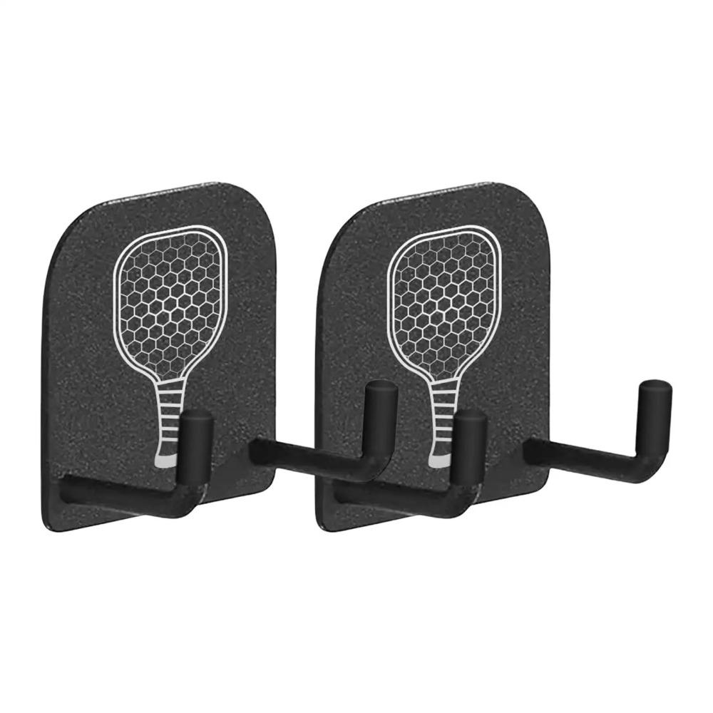 

2 шт. Держатель для пиклбольных ракеток из алюминиевого сплава, Настенный крюк для ракеток 2Pcs