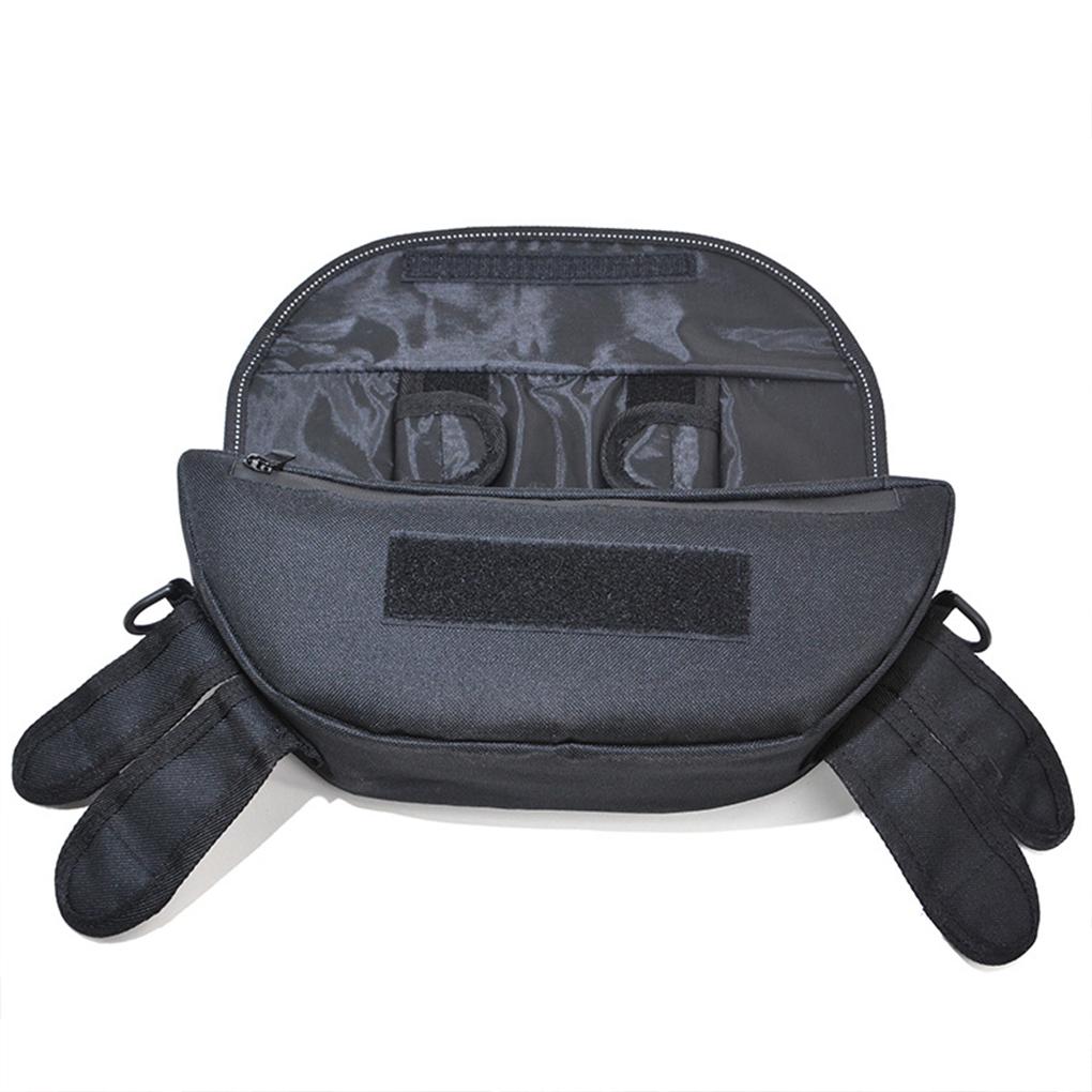 Motorcycle Handlebar Bag Prevent Moisture And Oil Stains Widely Compatible With Various Car Black 8 Inches