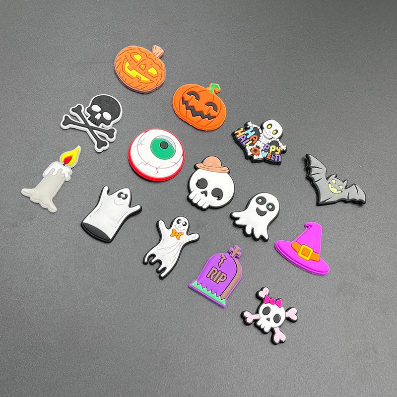 Cross-Border Cartoon Halloween Soft Rubber Embellishments for Shoes, Hair, Phone Cases, Storage, and Straws.
