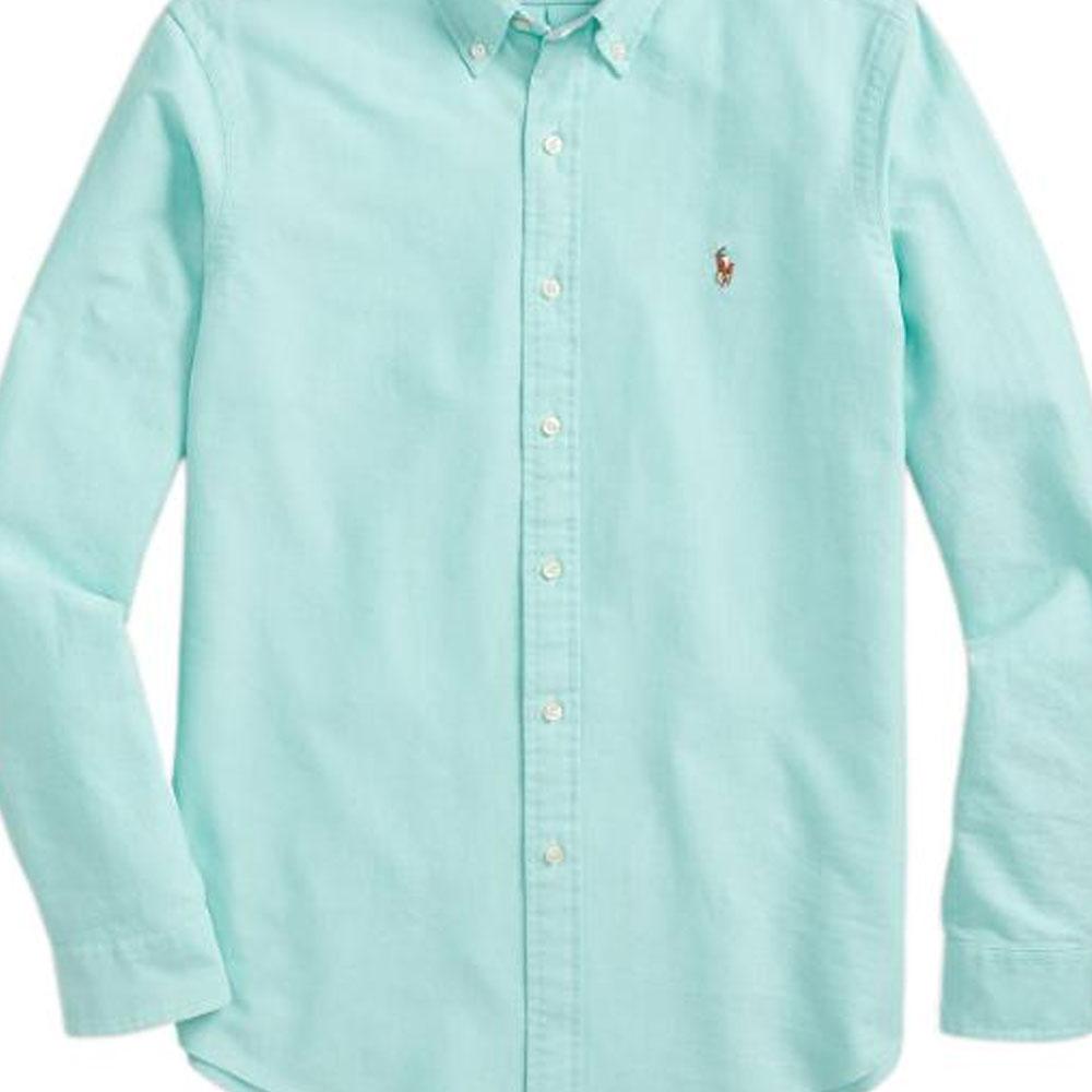 Polo Ralph Lauren SS23 Solid Color Long Sleeve Shirt Men shirts Green MNPOWOV16822814-300