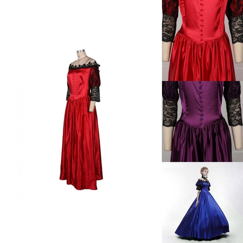 Renaissance Festival Party Cosplay Dress Victorian Gothic Vintage Retro Women's Ball Gown