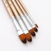 5pcs Filbert Tip Paint Brushes Set Nylon Hair Wooden Handle Artists Paintbrushes for Children Adults Beginners for Acrylic Oil Watercolor Gouache Nail