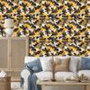 Military Camouflage Wallpaper Gold and Brown for Living Room and Bedroom 50x1000