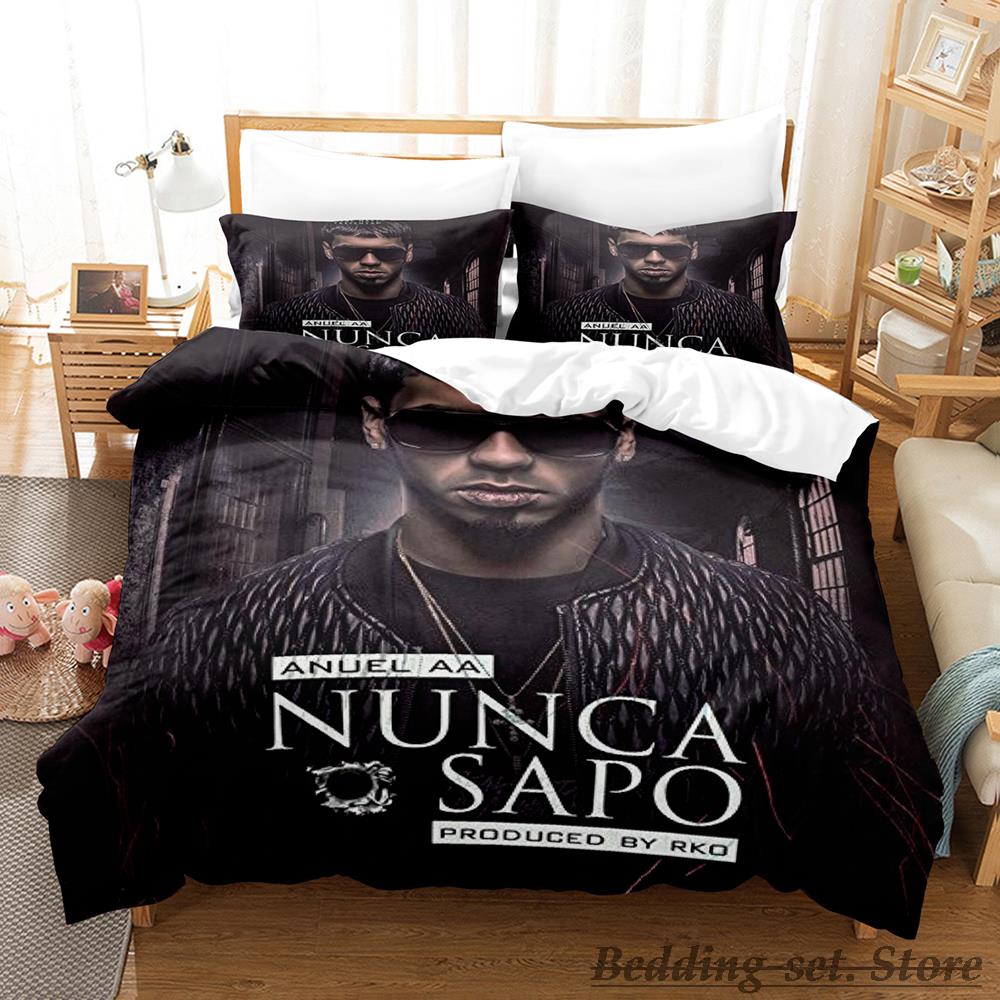 Anuel Aa Real Hasta La Bedding Set Single Twin Full Queen King Size Bed Set Aldult Kid Bedroom Duvetcover Set Parure De Lit