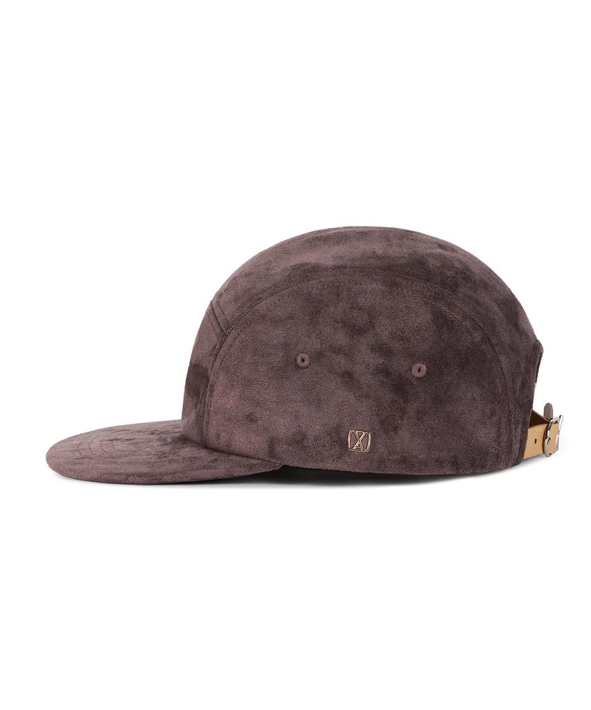 Bajal Va Square Suede Camp Cap Brown