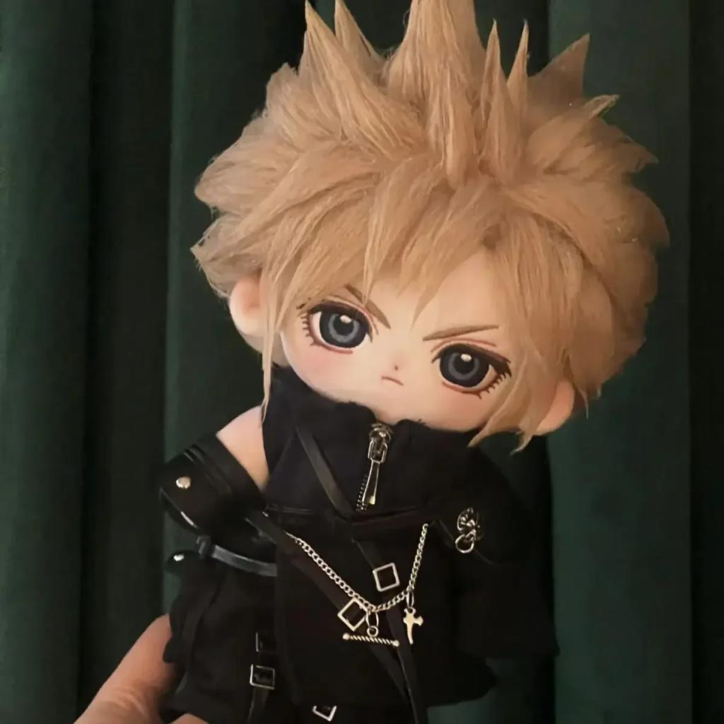 Anime Rolle Cloud Strife Weiche 20cm Plüschpuppe Hübscher Körper Anziehen Baumwolle Gefüllt Plüschtier Kissen Spielzeug Lieblich Weihnachtsgeschenk