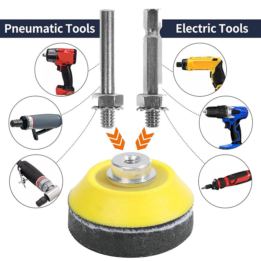 Multifunction 120Pcs 3Inch Sanding Discs With 2 & 3Inch Backer Pads And Sanding Sponge Sander For Drill Grinder Rotary Tools