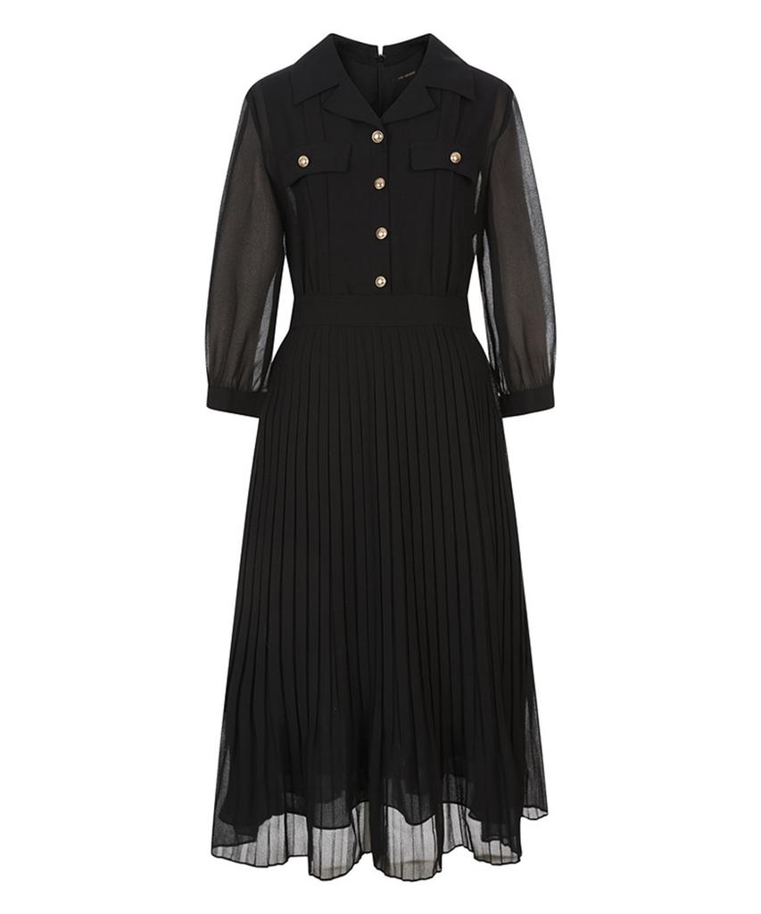 MESENSE Pleated Short Sleeve Dress_Mb48Opm101Z
