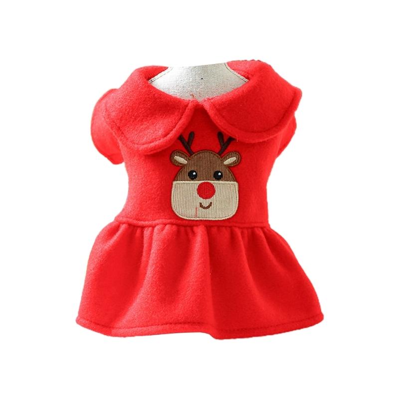 

Dog Christmas Hoodie Cute Elk Theme Indoor Outdoor Use Dress Outfits S