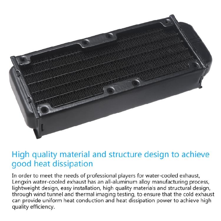 Aluminum Water Cooling Radiator 6 Tubes Heat Exchanger CPU Heatsink Cooler Fast Heat Dissipation for PC Computer