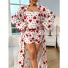 European and American pit strip loungewear women's summer comfortable large size suspender sexy underwear lace-up nightgown pajama set