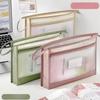 Double-layer Subject Classification Bag  Document Storage Bag Student Portable Tutoring Bag Exam Special Bag  Book Bag  Homework Bag