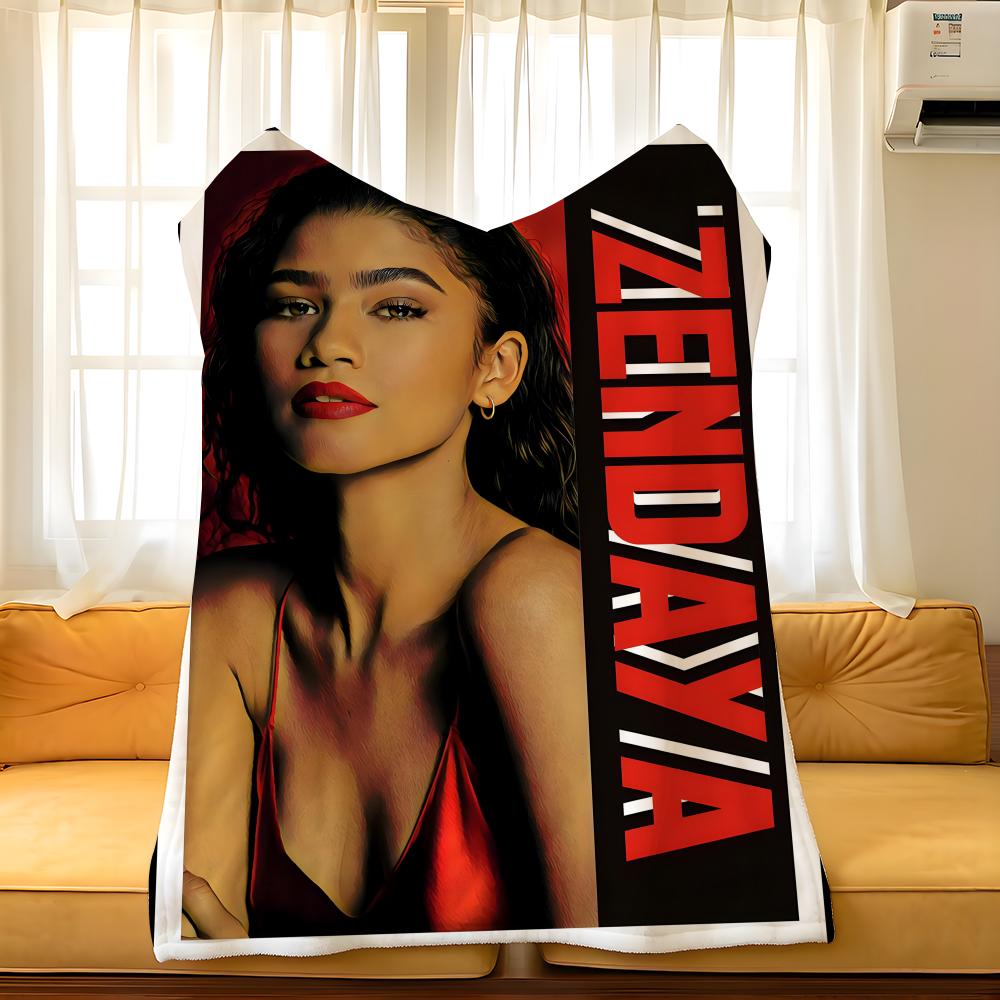 Superstar Z-Zendaya Throw Flannel Cozy Print Blanket, Portable, Durable Machine Washable Cute Cool