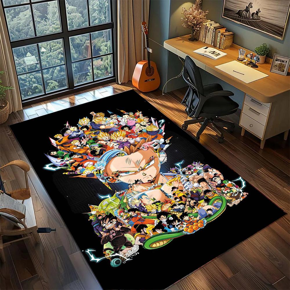 Dragon Ball!Rug Carpet Large Area Rug Non Slip Washable Floor Mat Gamer Room Bedroom Home Decor 60x90cm