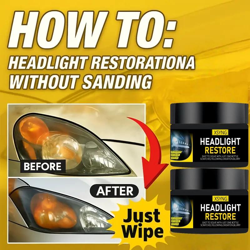 Automotive Headlight Repair Agent-removes Yellowing,oxidation,and Haze-lens Polishing and Grinding Materials-effectively Improves Headlight Brightness