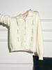 Korean Embroidered Flower Knit Cardigan: Color Block, Doll Collar, Soft, Versatile, Loose Fit - Perfect for Autumn/Winter.