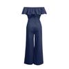 One Shoulder Sleeveless Jumpsuit For Women Fashion Denim Legs Pants Romper Elegant High Waist Jumpsuit